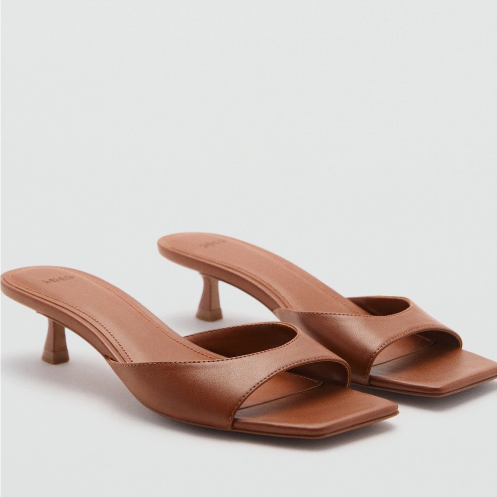 Mango Brown Kitten Heels